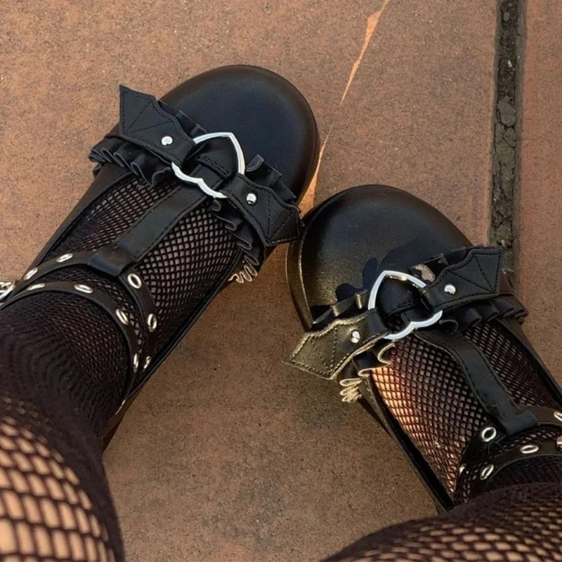 Women Shoes Size - New Sweet Heart Buckle Wedges Mary