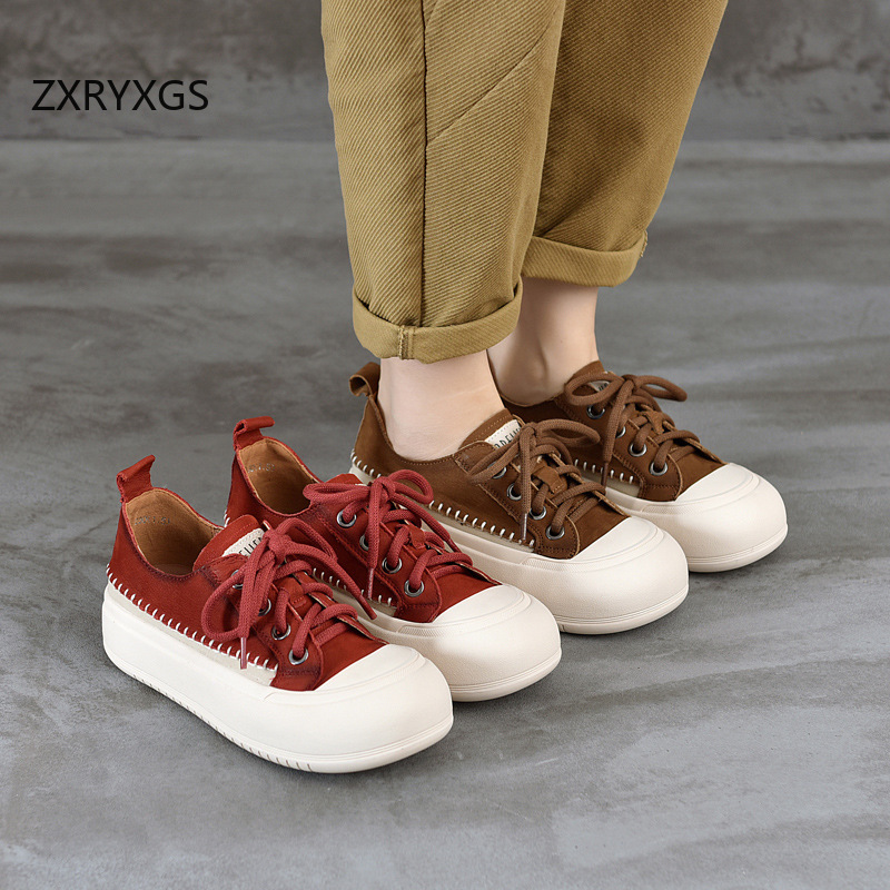 ZXRYXGS New Lace-up Premium Co - Women Shoes Size 4 In Cm reseña y precio