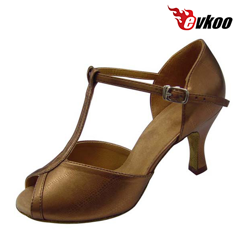 Evkoodance Black Or Tan Pu Lat - Women Shoes Size 4 In Cm reseña y precio