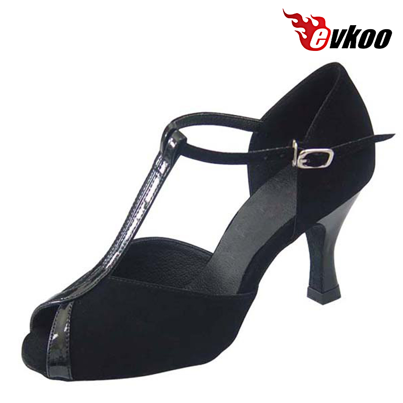 Evkoodance Black Or Tan Pu Lat - Women Shoes Size 4 In Cm reseña y precio