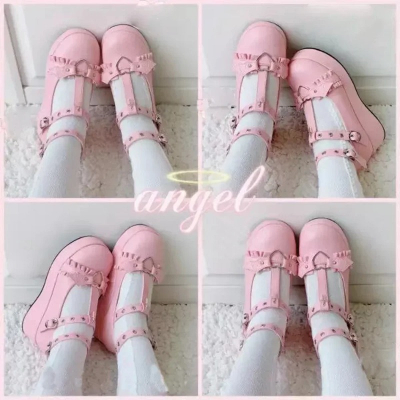 New Sweet Heart Buckle Wedges  - Women Shoes Size reseña y precio
