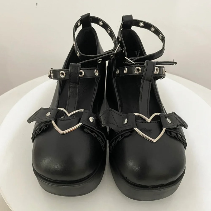 New Sweet Heart Buckle Wedges  - Women Shoes Size reseña y precio