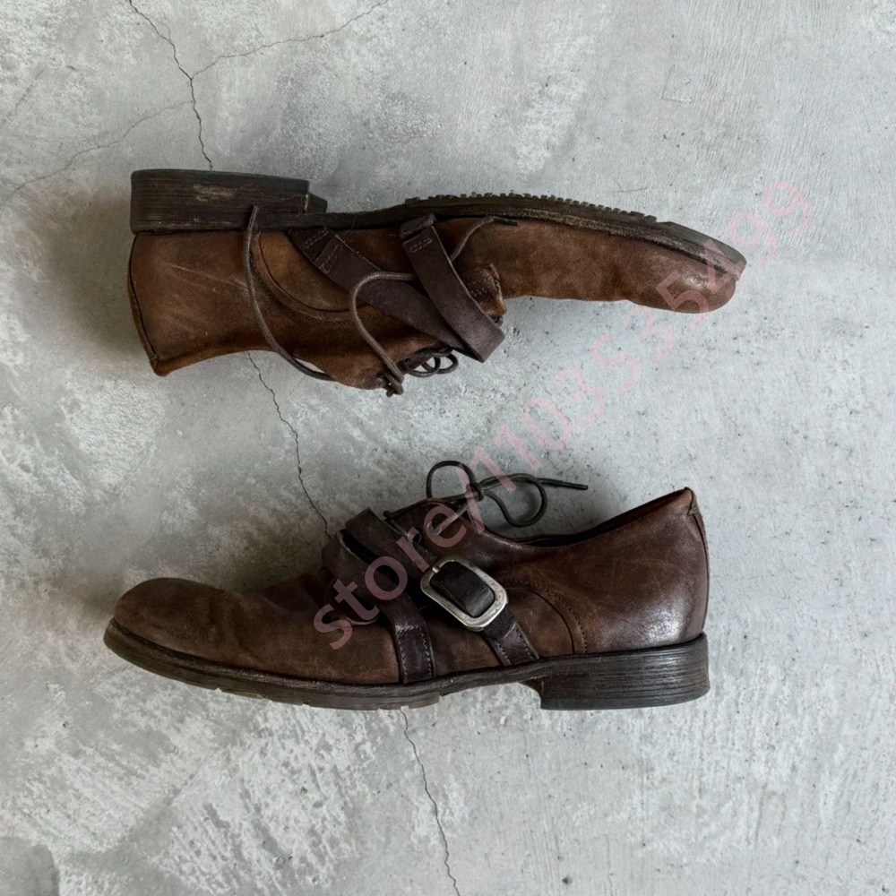 2026 Retro Distressed Brown Le - Women'S Shoes To Men'S reseña y precio