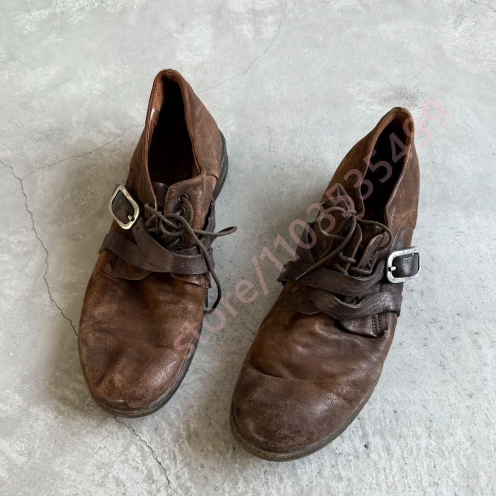 2026 Retro Distressed Brown Le - Women'S Shoes To Men'S reseña y precio