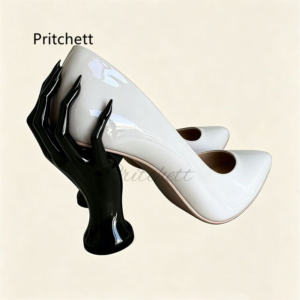 Black Sculpted Hand Shaped Hee - Women'S Shoes Hands Free reseña y precio