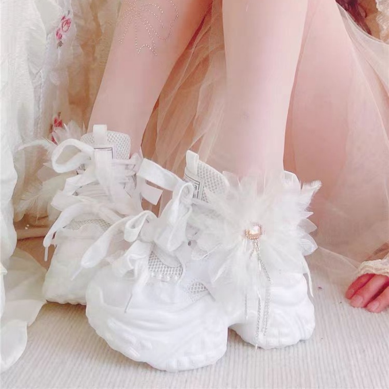 White floral lace rhinestone t - Women'S Shoes Hands Free reseña y precio