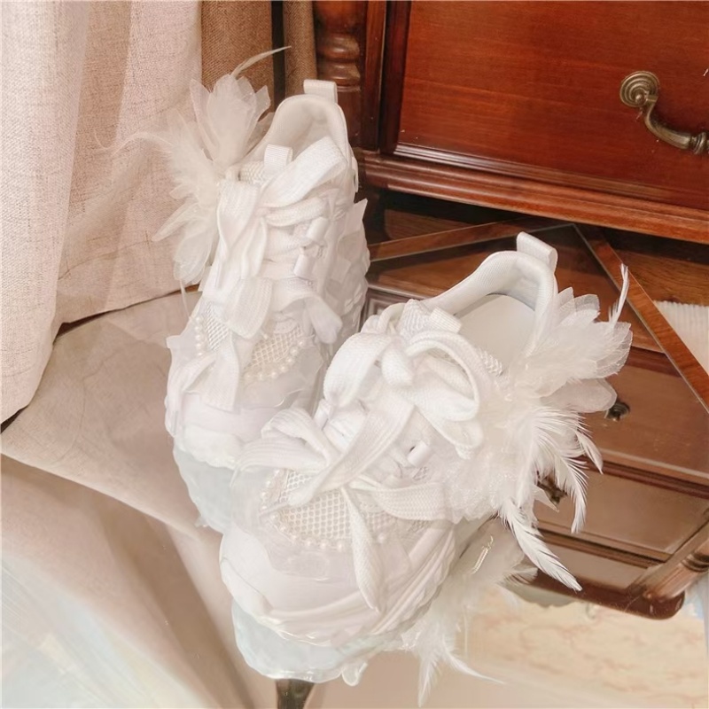 White floral lace rhinestone t - Women'S Shoes Hands Free reseña y precio