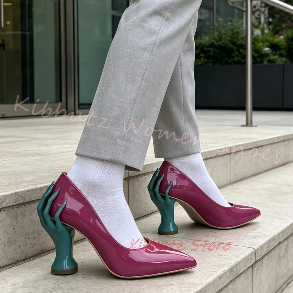Hand Shape Heel Pumps Pointed  - Women'S Shoes Hands Free reseña y precio