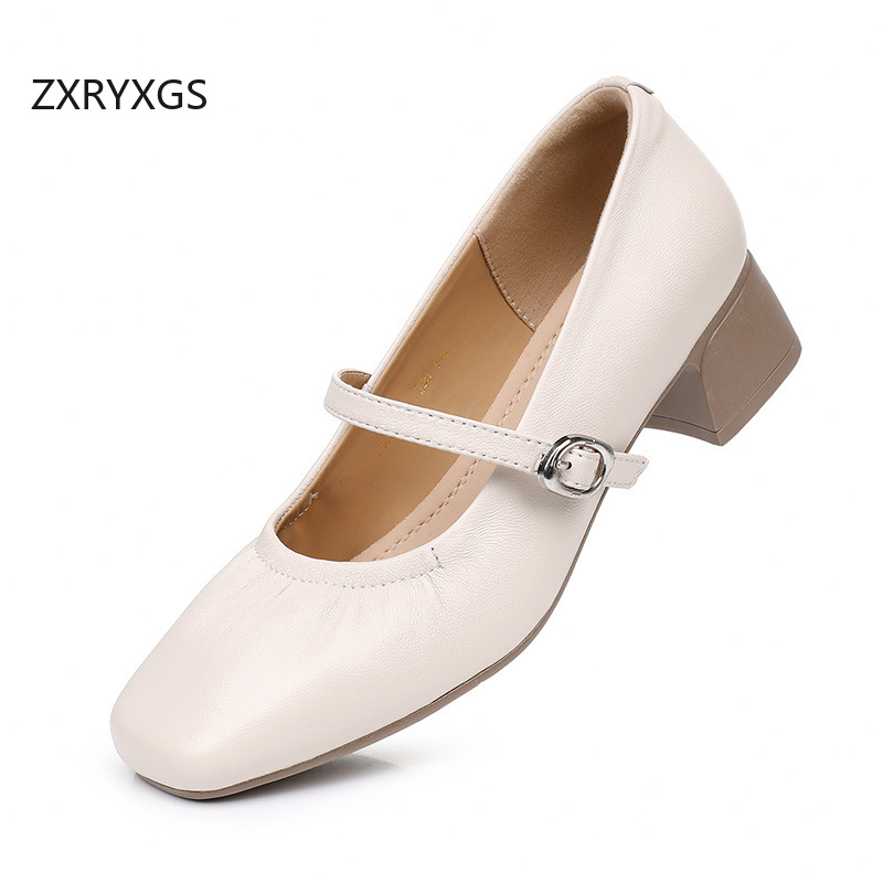 ZXRYXGS Premium Sheepskin Squa - Women Shoes Size 4 In Cm reseña y precio