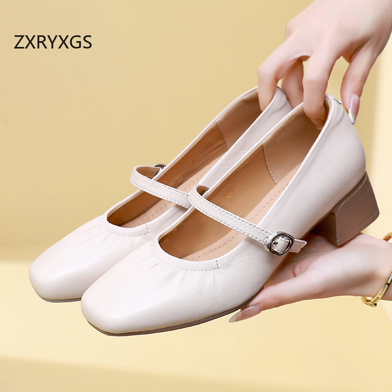 ZXRYXGS Premium Sheepskin Squa - Women Shoes Size 4 In Cm reseña y precio