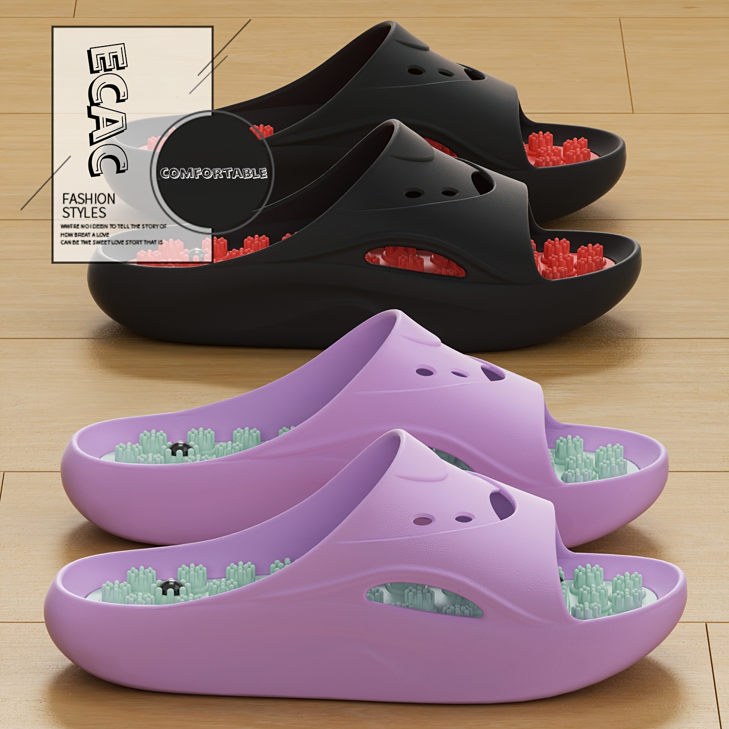Women Men EVA Massage Slippers - Women'S Shoes To Men'S reseña y precio