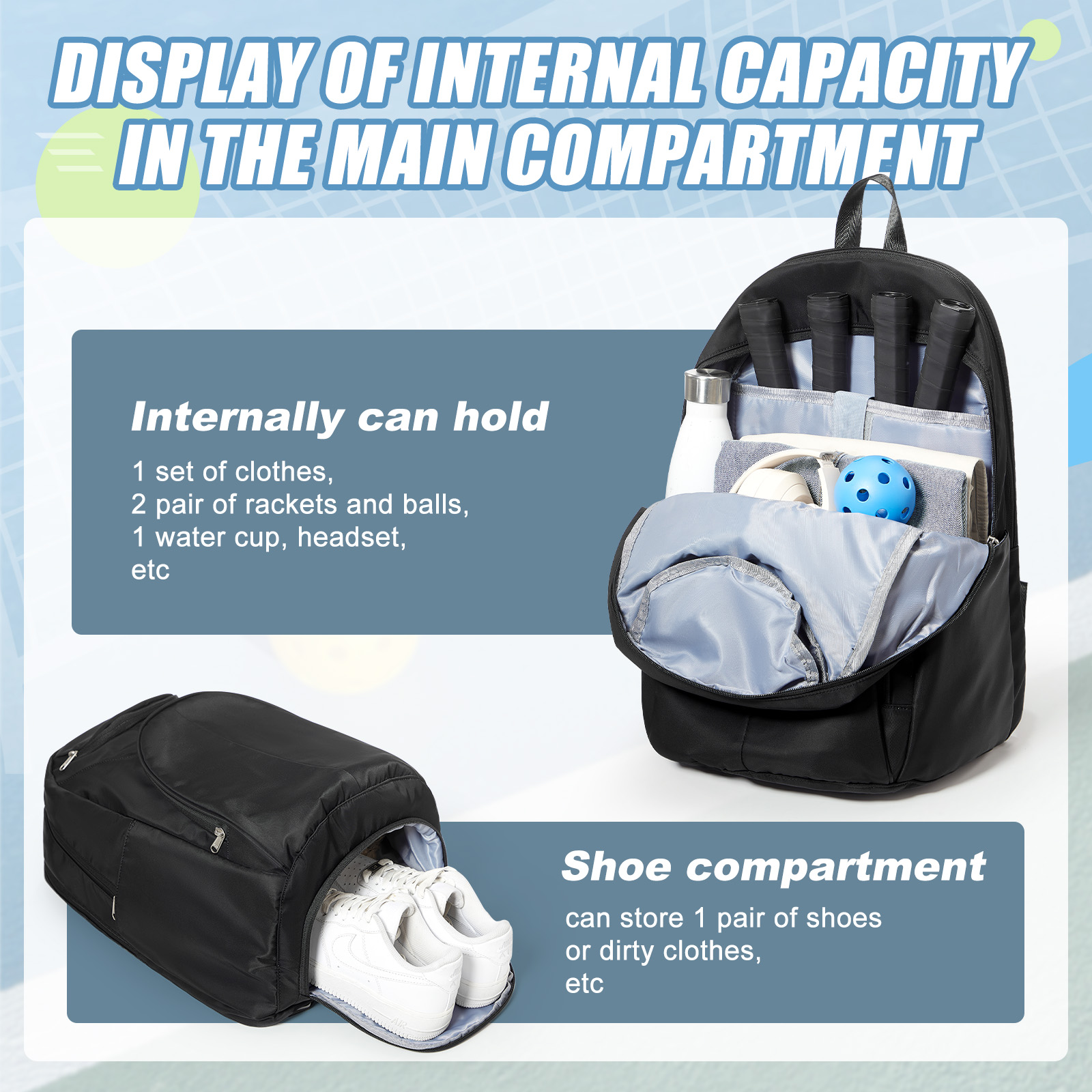 Tennis Bag Tennis Backpack 2 R - Women'S Shoes Large reseña y precio