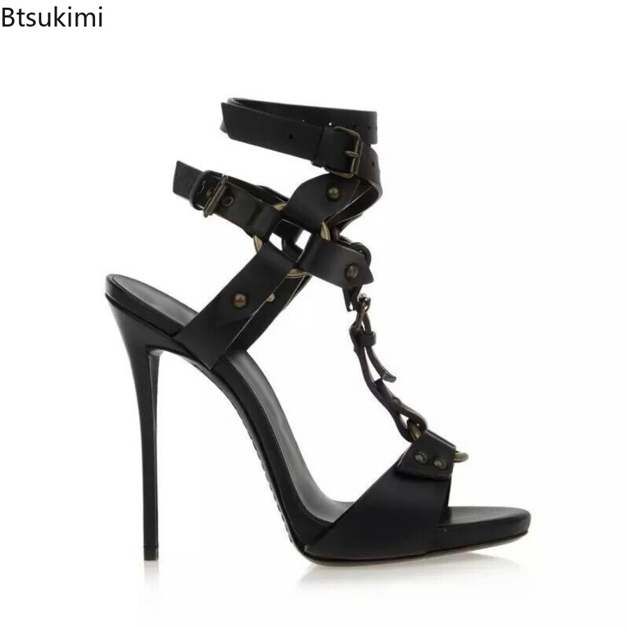Sexy Circle Cross Strappy Glad - Strappy Heeled Sandals reseña y precio