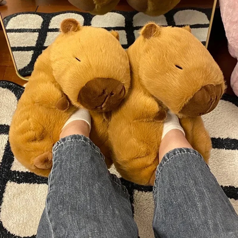 Novelty capybara slippers unis - Women Shoes Winter reseña y precio