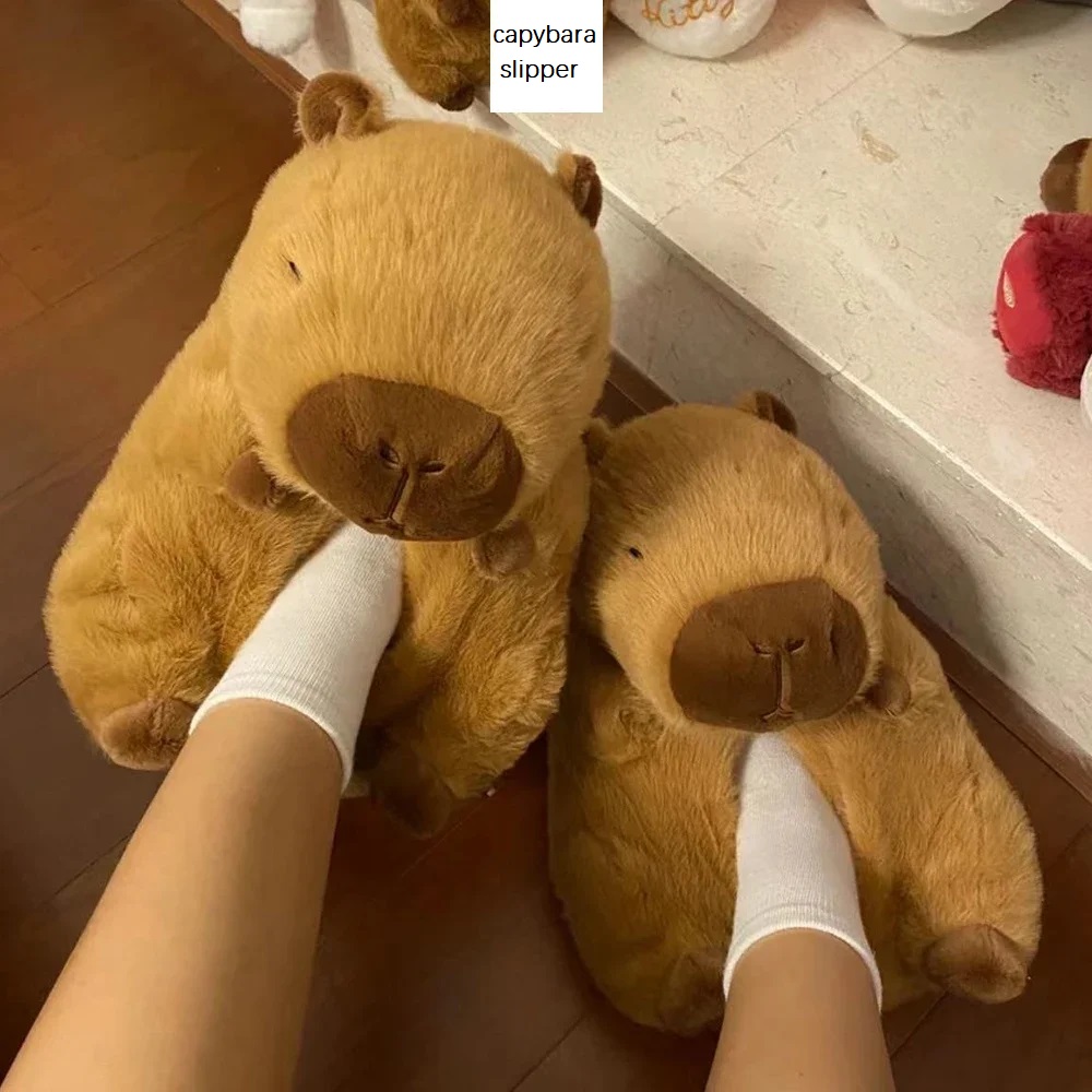 Novelty capybara slippers unis - Women Shoes Winter reseña y precio