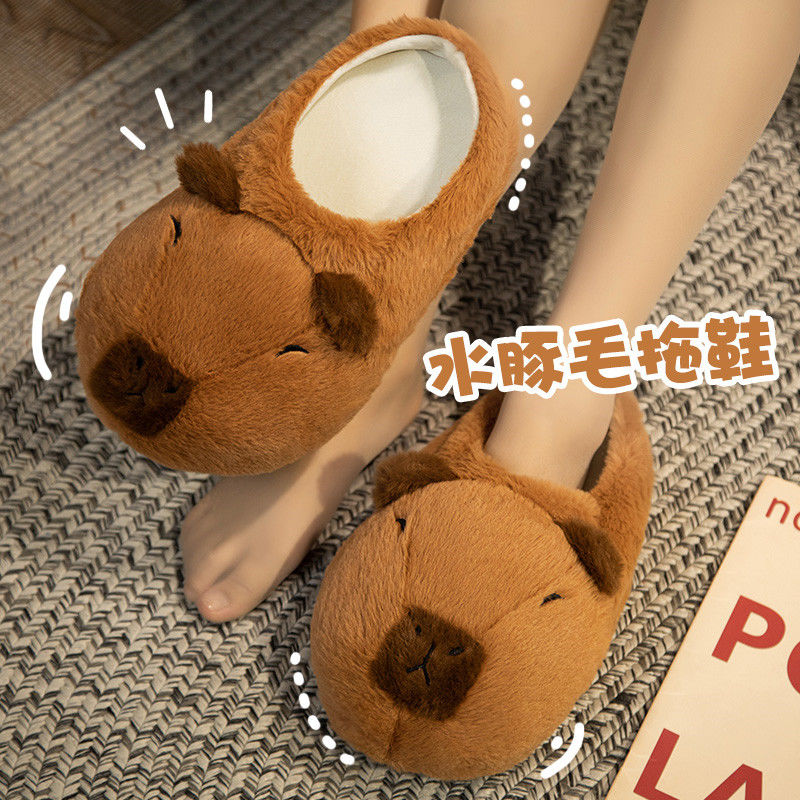 Novelty capybara slippers unis - Women Shoes Winter reseña y precio