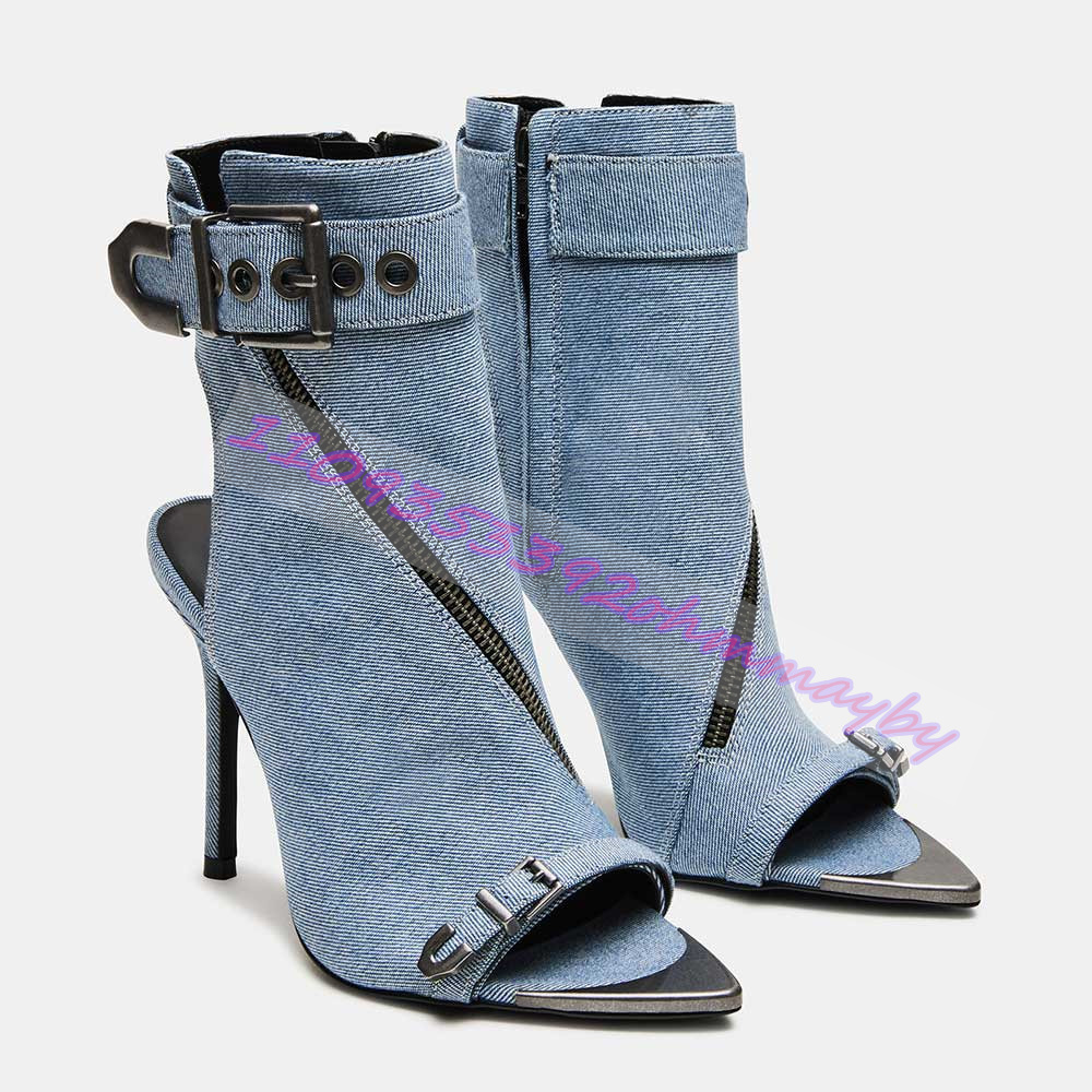 Summer Blue Denim Pointed-Toe  - Pointed Toe Flat reseña y precio