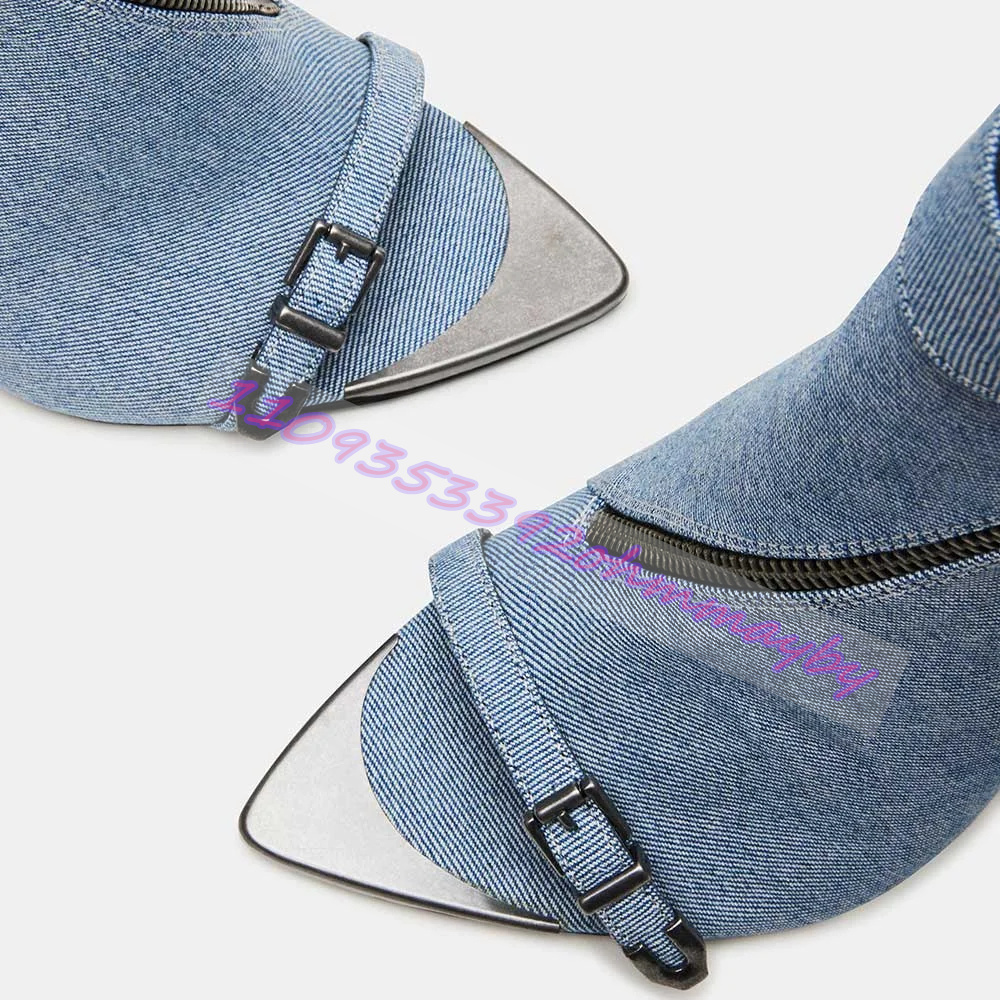 Summer Blue Denim Pointed-Toe  - Pointed Toe Flat reseña y precio