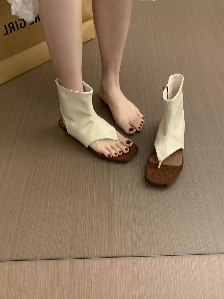2026 French Retro Brown Short  - Women Shoes Boots reseña y precio