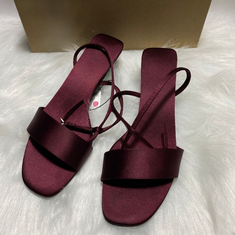 Luxury Satin Ankle Strap Low H - Women Shoes Brands reseña y precio