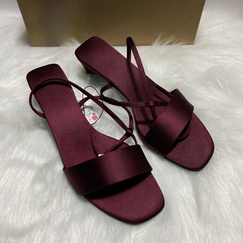 Luxury Satin Ankle Strap Low H - Women Shoes Brands reseña y precio