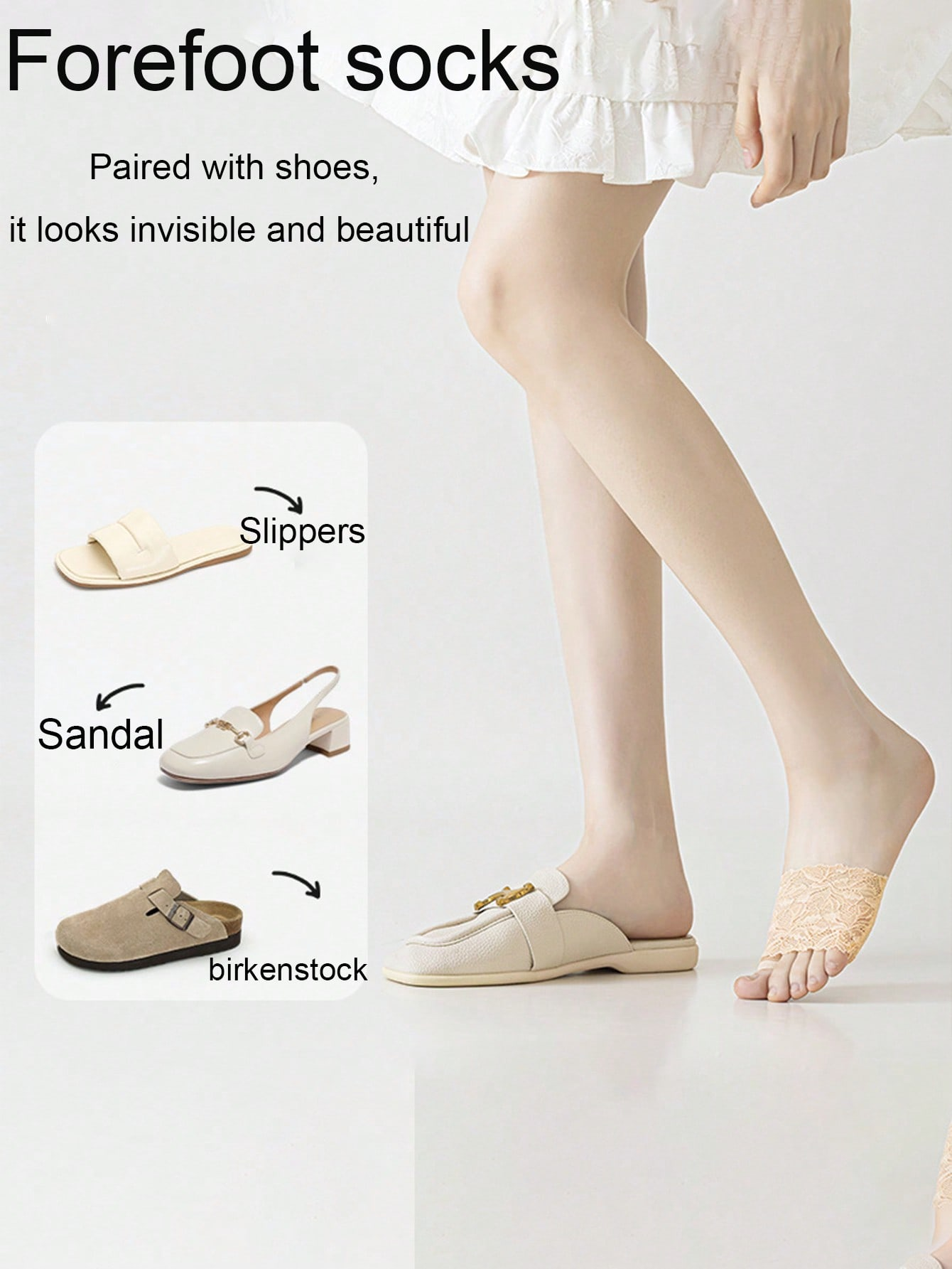 2 Pairs of Women's Lace-Trimme - Women'S Shoes You Can Wear Socks With reseña y precio