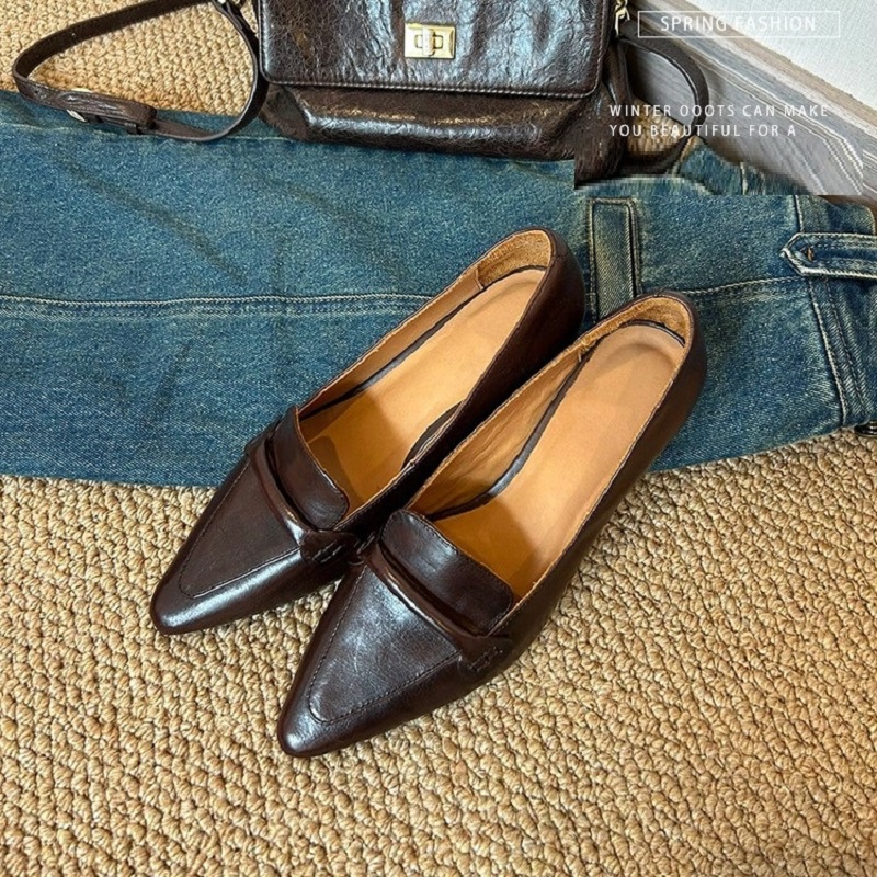 Cozy Med Heels Thick Heels Spr - Women Shoes Size 4 In Cm reseña y precio