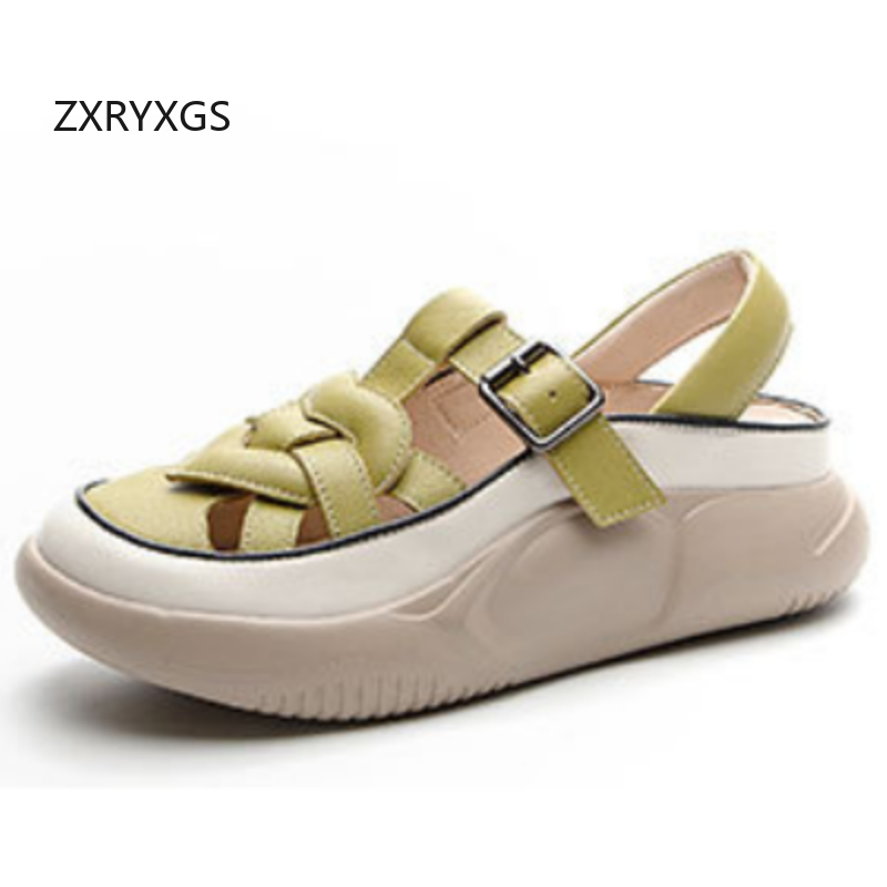 ZXRYXGS New Summer Premium Cow - Women Shoes Size 4 In Cm reseña y precio