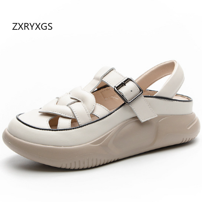 ZXRYXGS New Summer Premium Cow - Women Shoes Size 4 In Cm reseña y precio