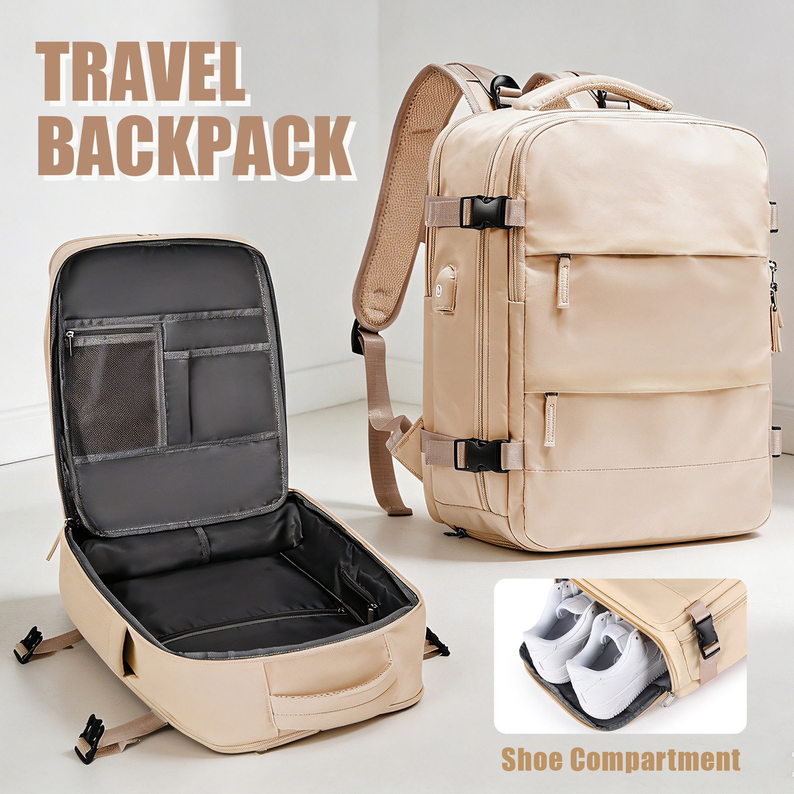 Large Travel Backpack for Men  - Women'S Shoes To Men'S reseña y precio