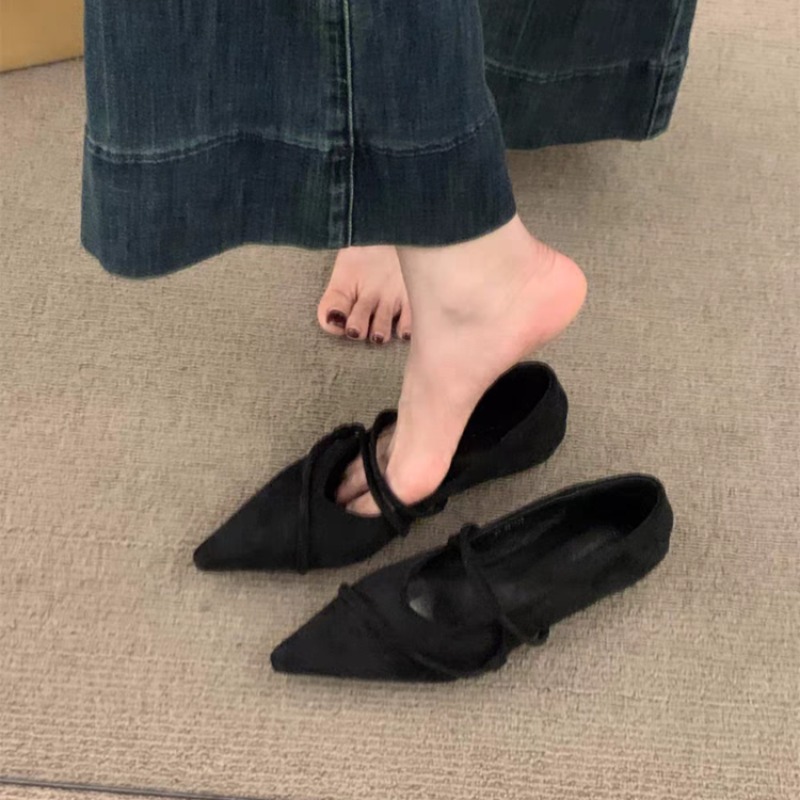 Retro Flat Ballet Dance Single - Pointed Toe Flat reseña y precio