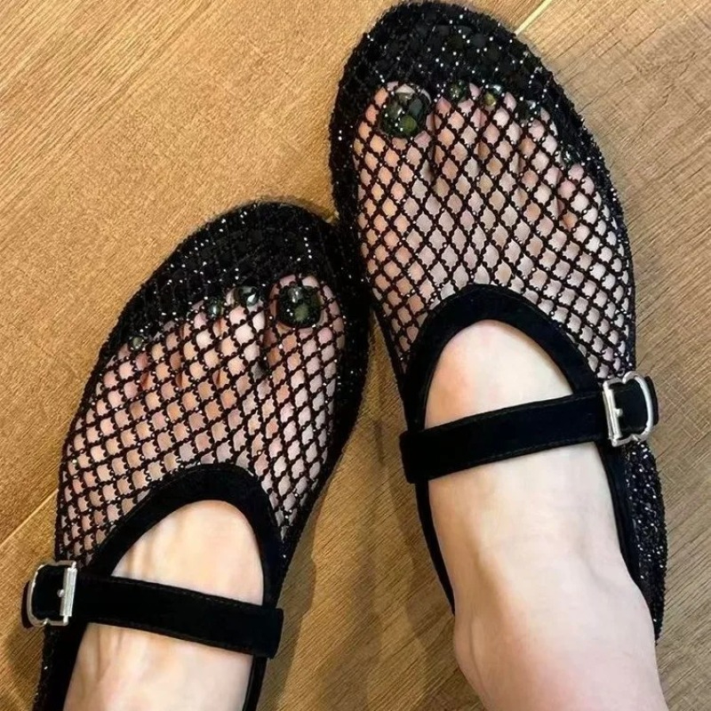 Hollow Rhinestone Baotou Sanda - Women'S Shoes Large reseña y precio