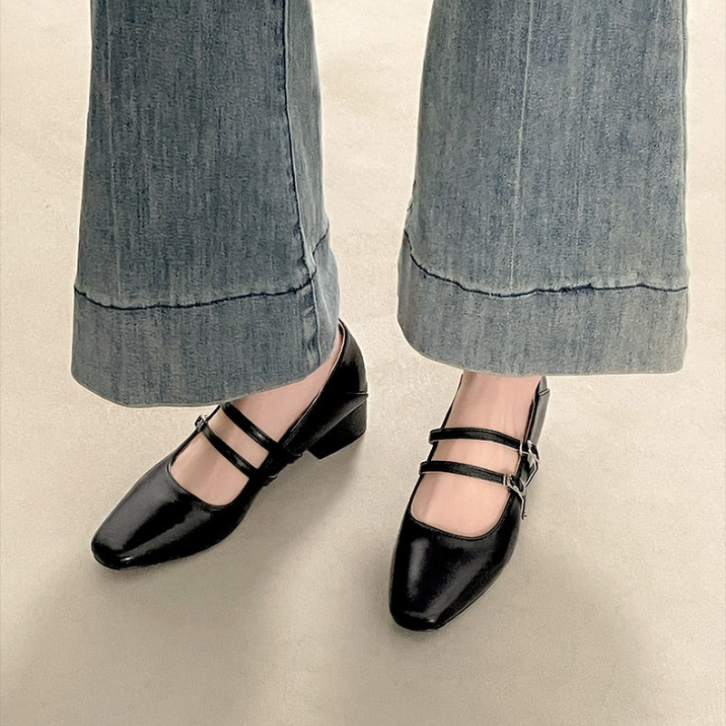 Square Toe Low Heel Women Silv - Women'S Shoes Large reseña y precio