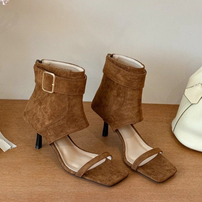 Retro Summer New Square Toe Op - Women Shoes Boots reseña y precio