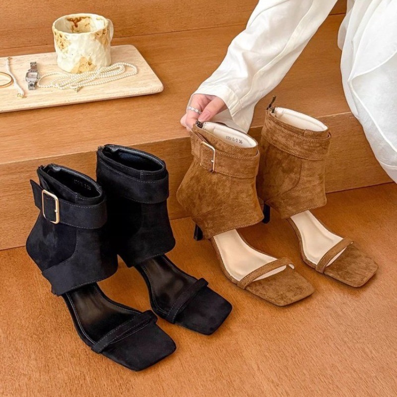 Retro Summer New Square Toe Op - Women Shoes Boots reseña y precio