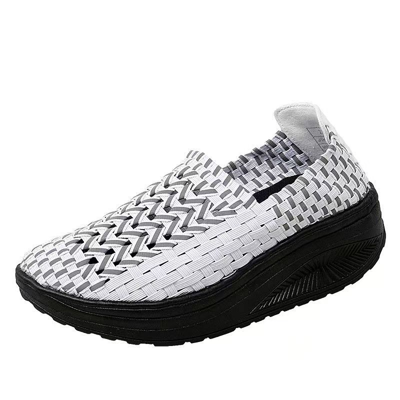 Woman Hand Woven Wedges Casual - Women'S Shoes Hands Free reseña y precio