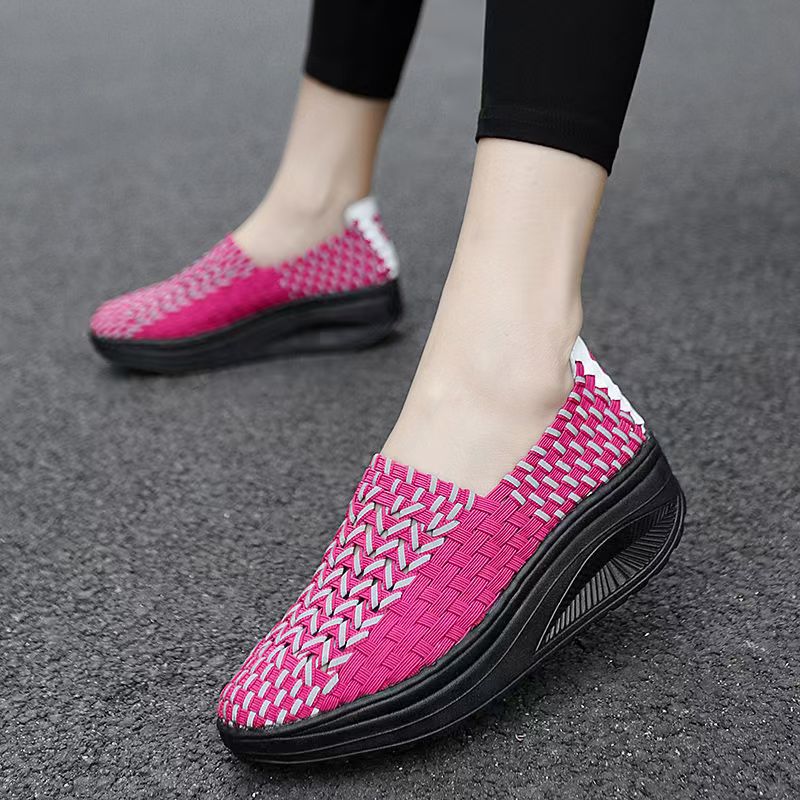 Woman Hand Woven Wedges Casual - Women'S Shoes Hands Free reseña y precio
